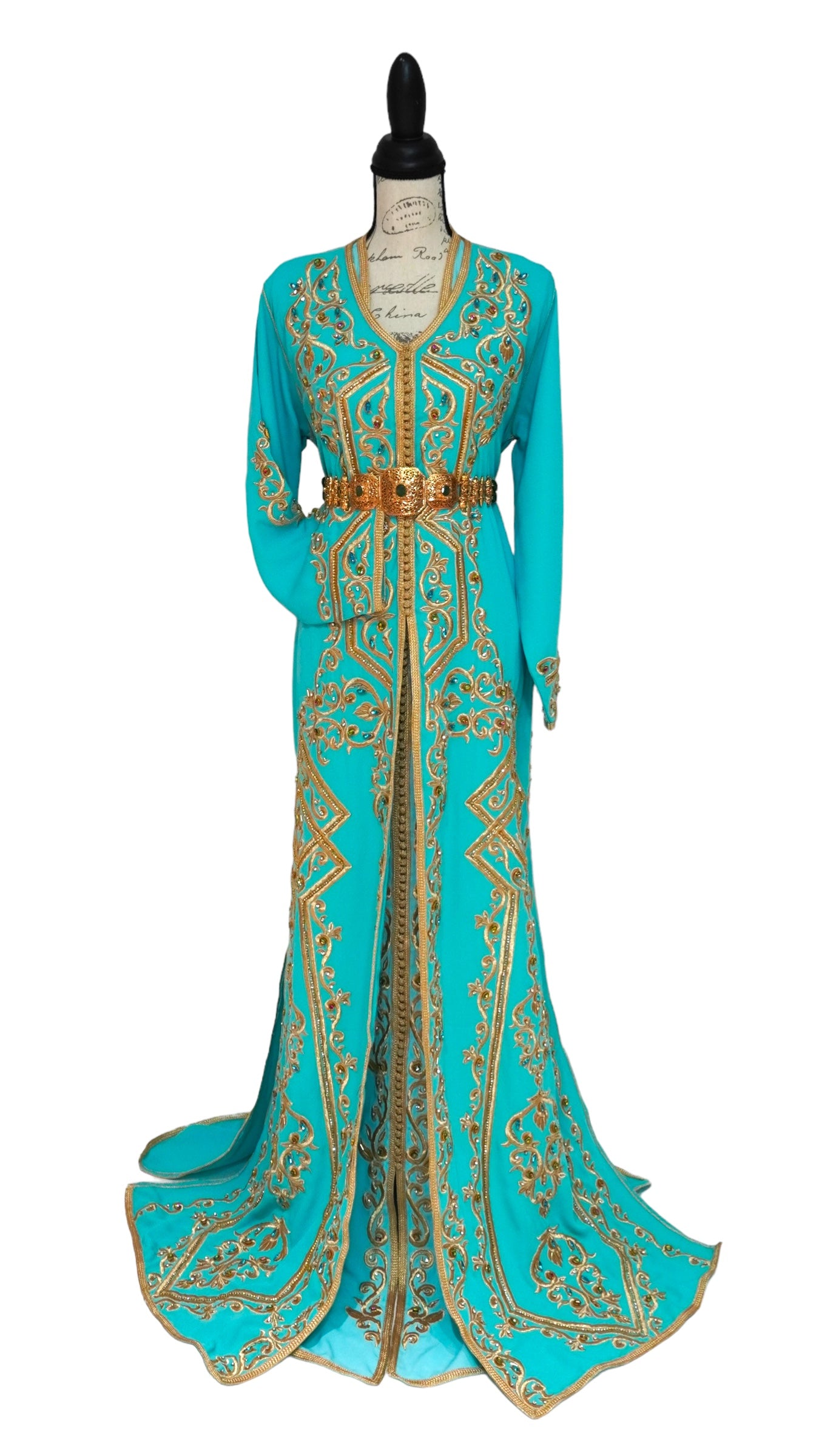 Turquoise Grace Maxi Caftan