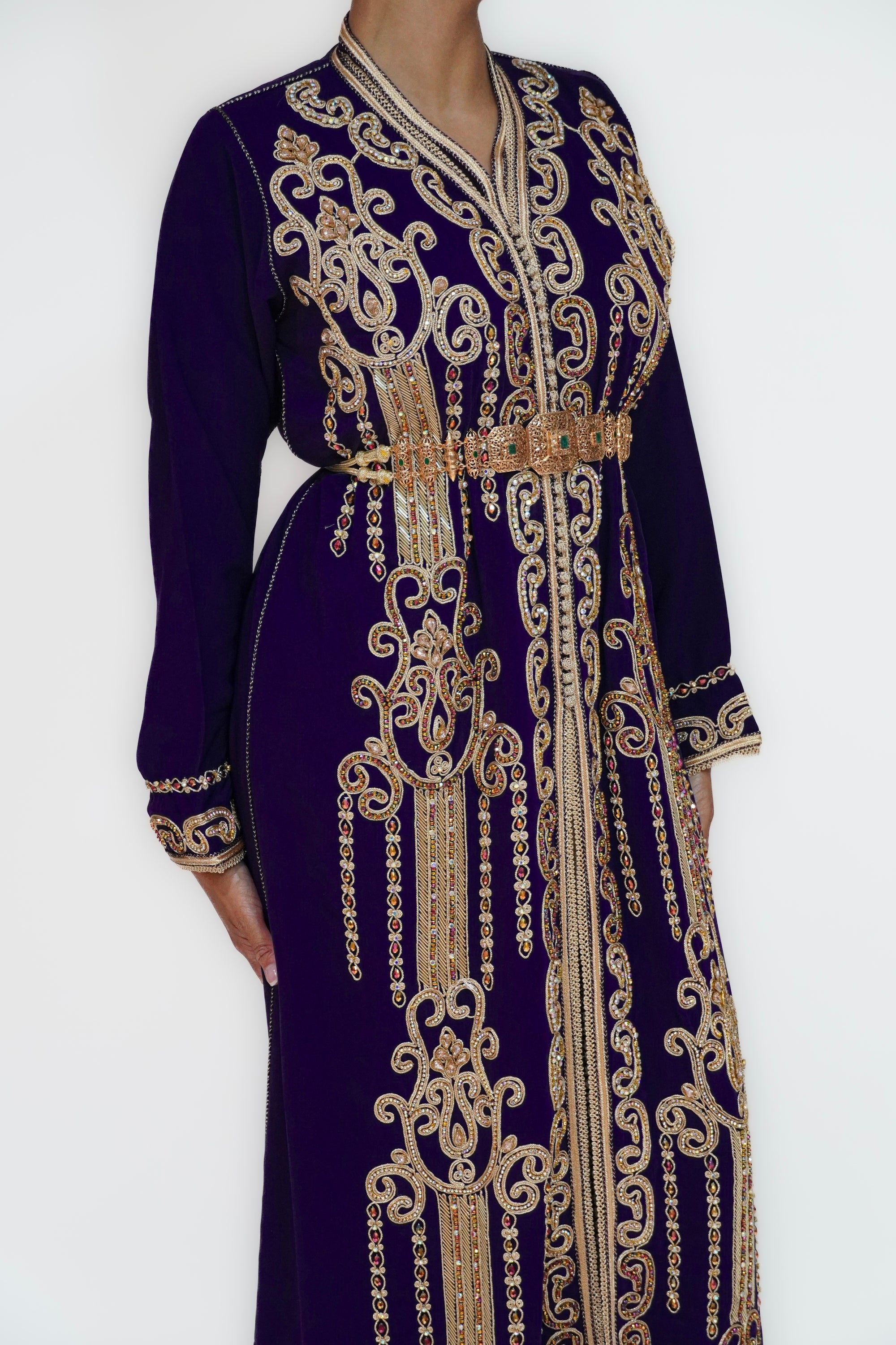 Two Piece Purple Caftan