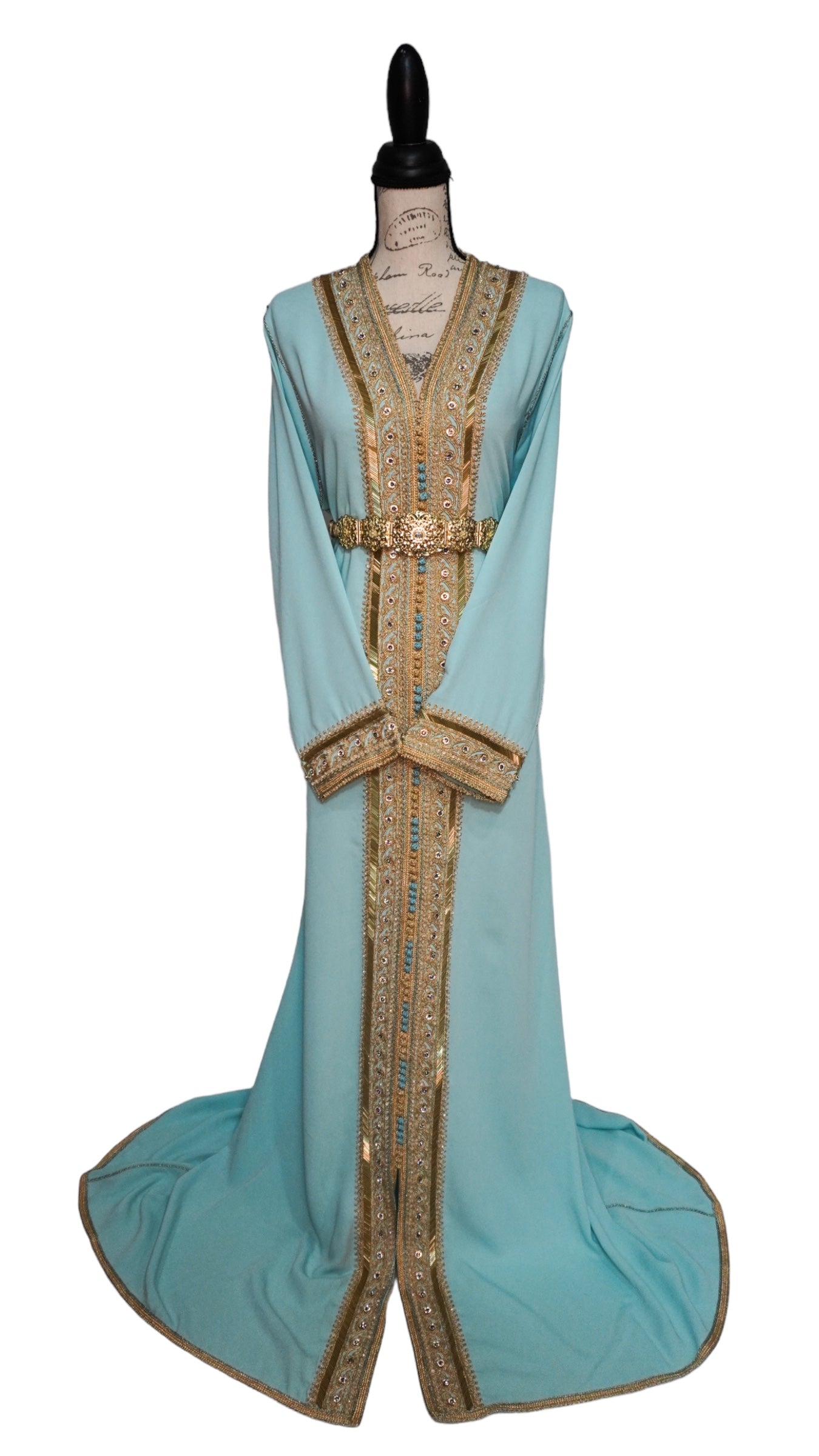 Mint Crepe Caftan