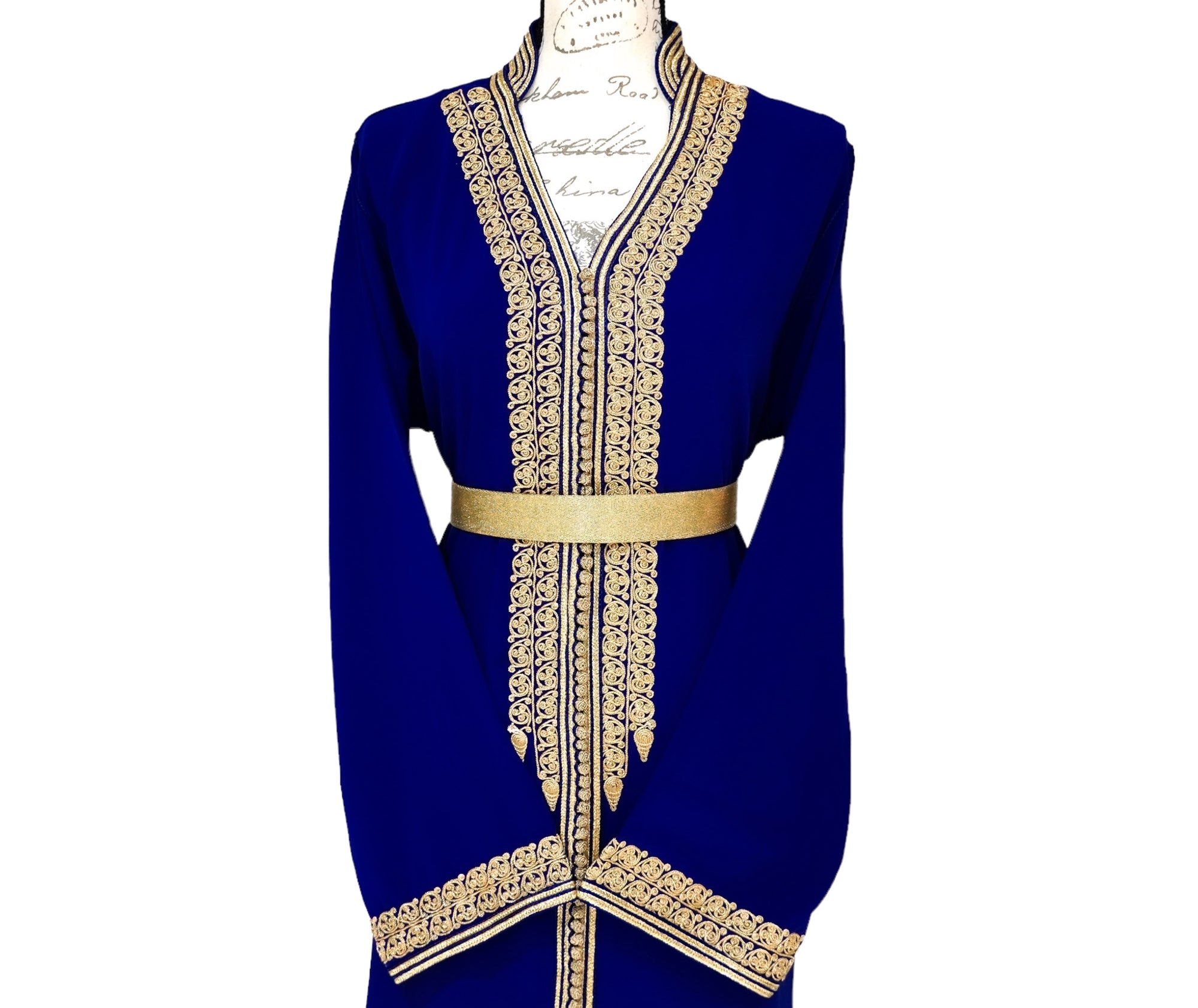 Royal Blue Embroidered Caftan