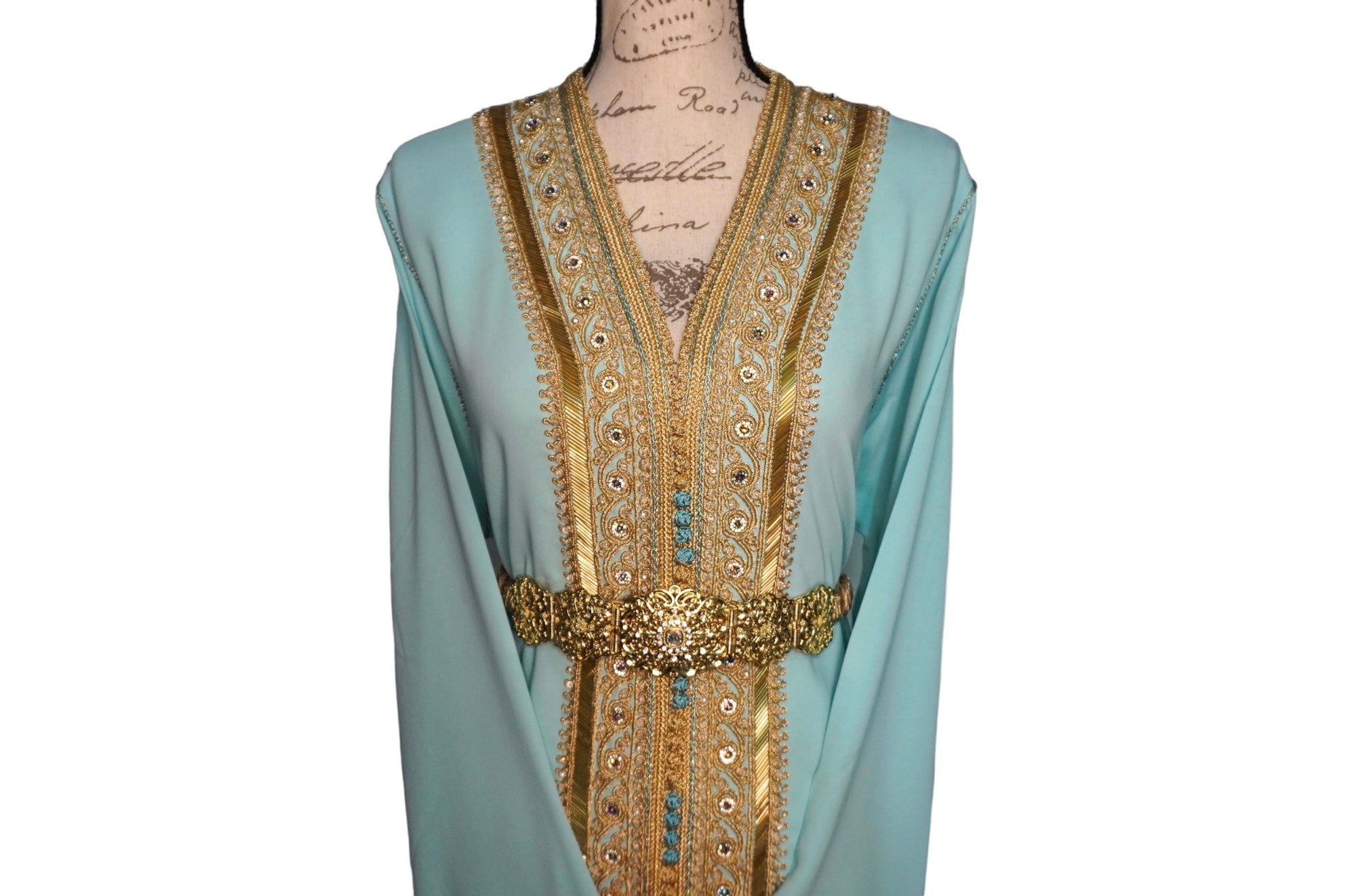 Mint Crepe Caftan