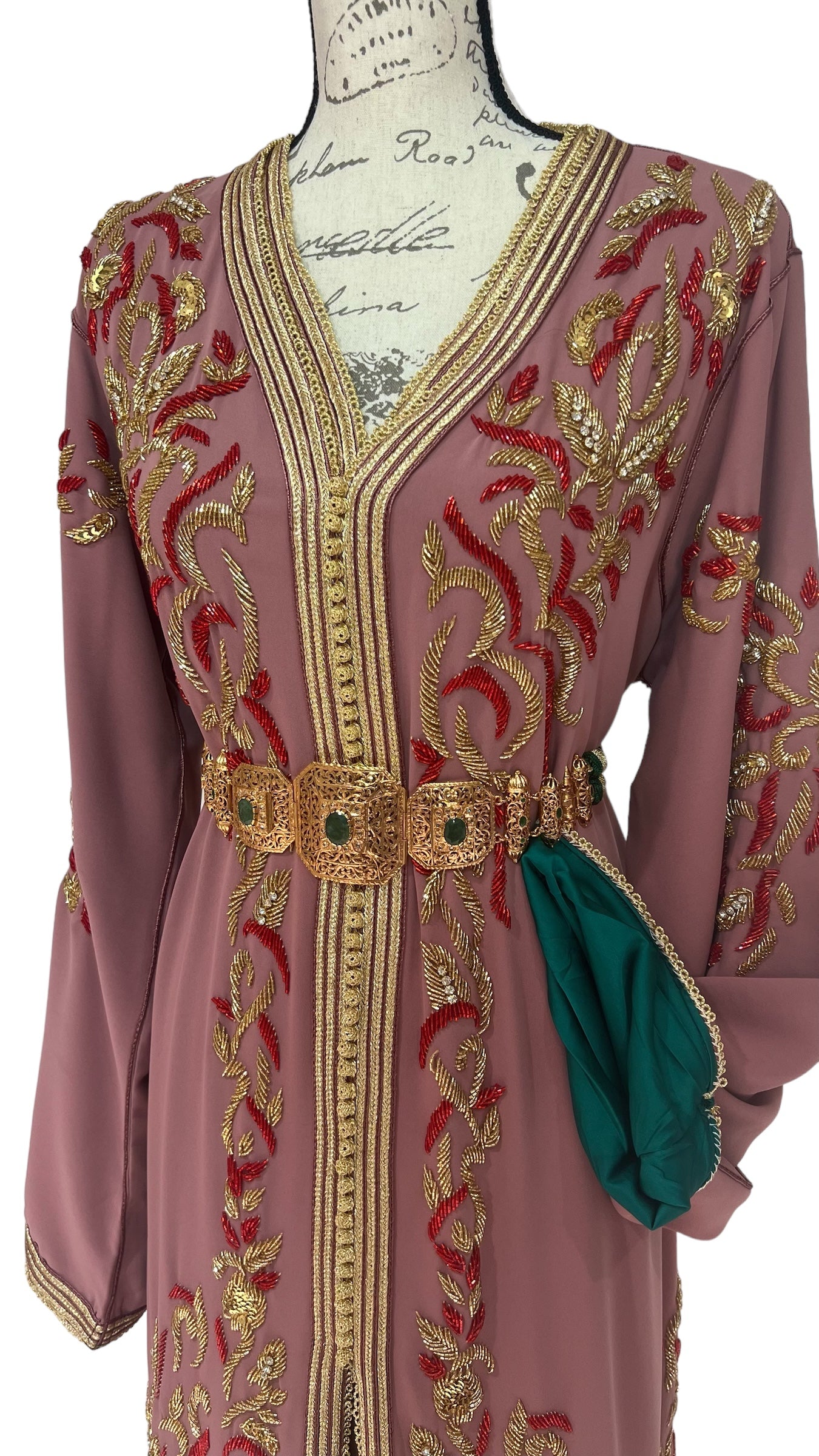 Royal Elegance Muted Mauve Caftan