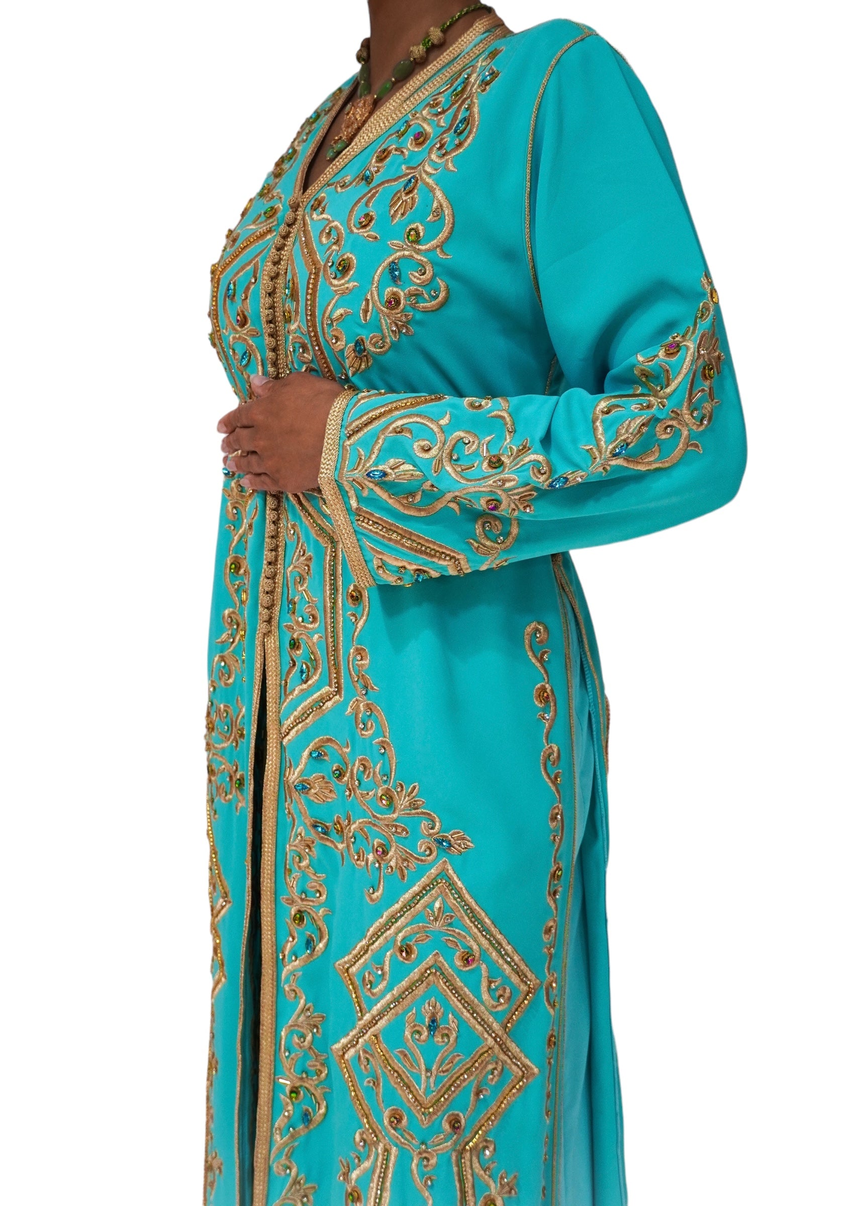 Turquoise Grace Maxi Caftan