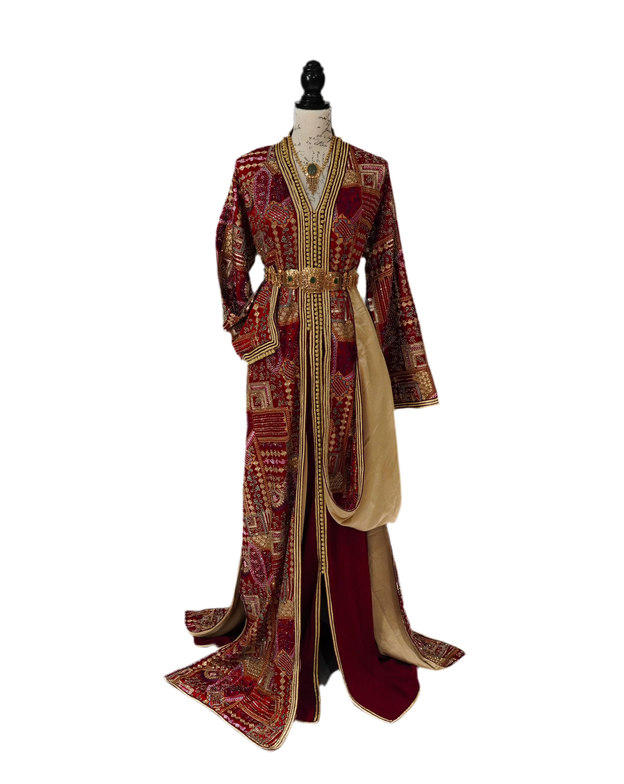 Regal Burgundy Caftan