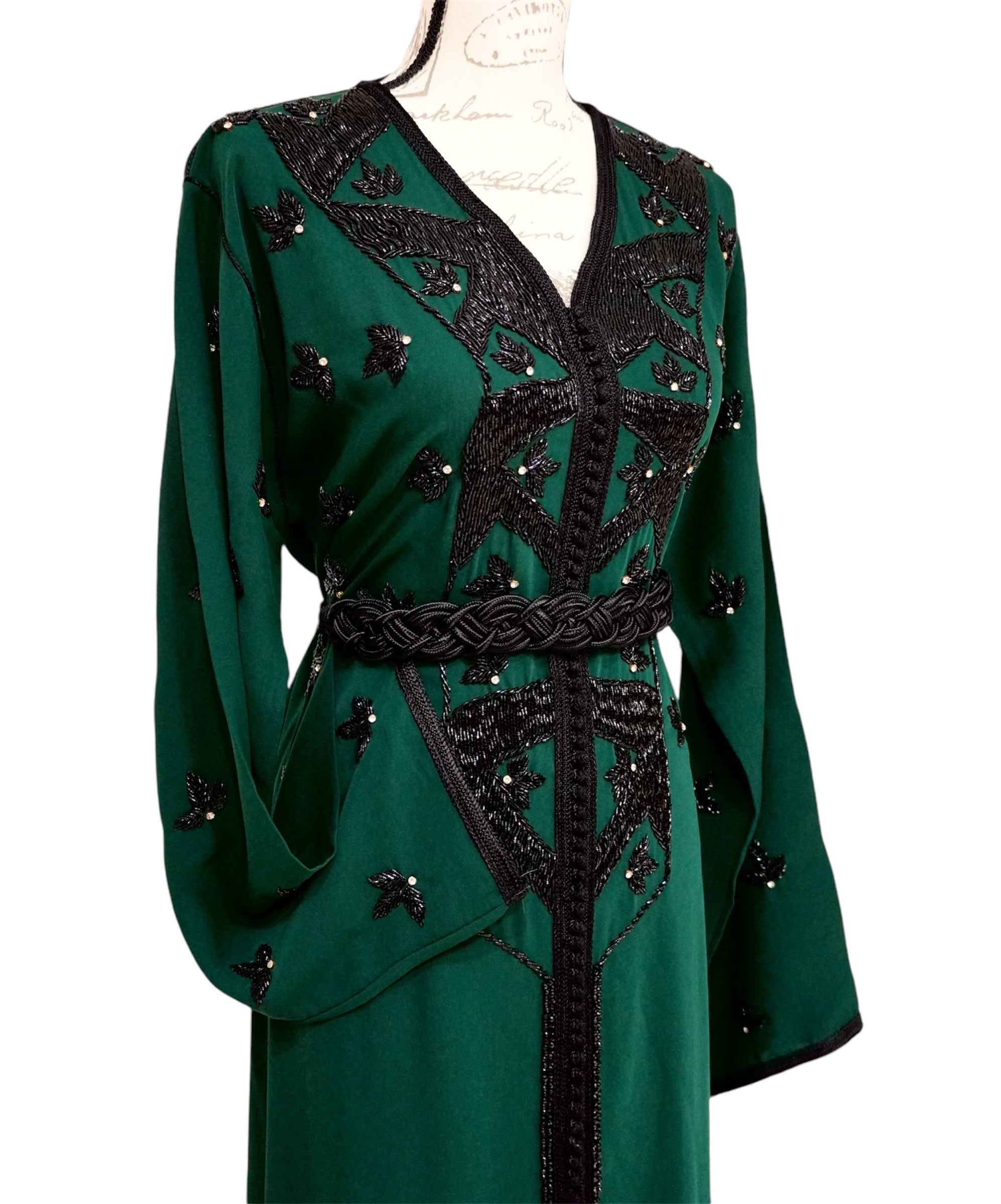 Fall Elegance: Hunter Green Caftan