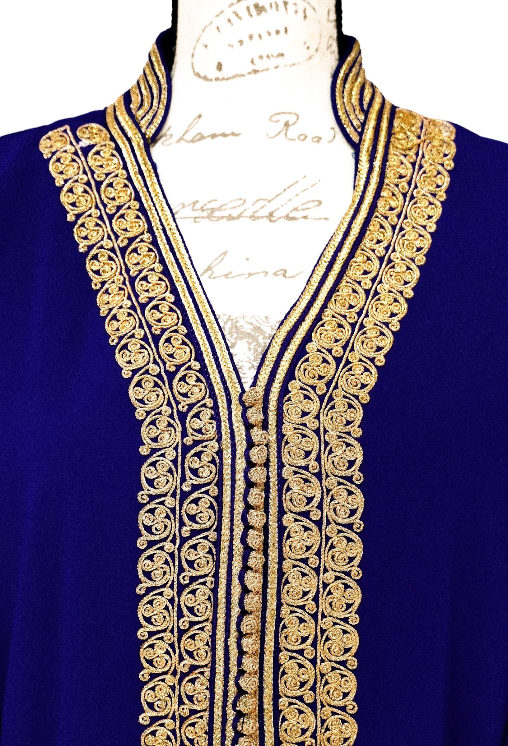 Royal Blue Embroidered Caftan