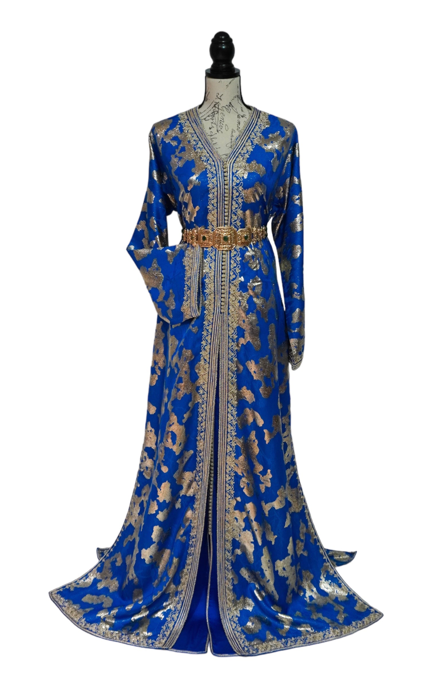 Blue Metallic Caftan