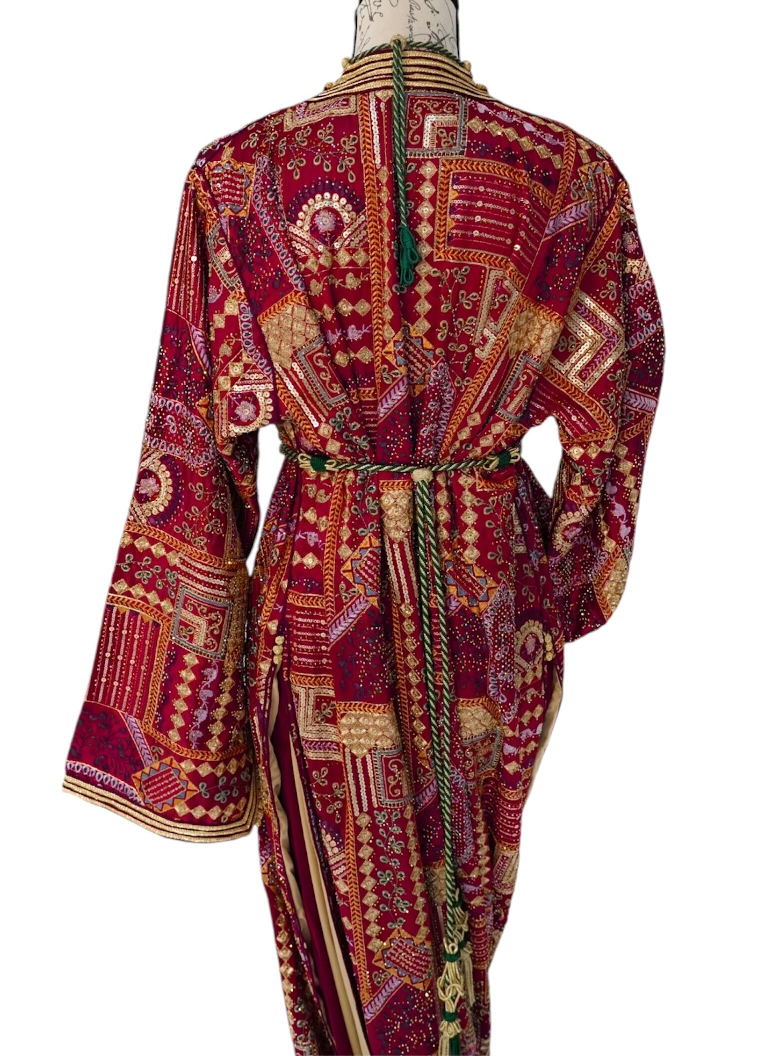 Regal Burgundy Caftan