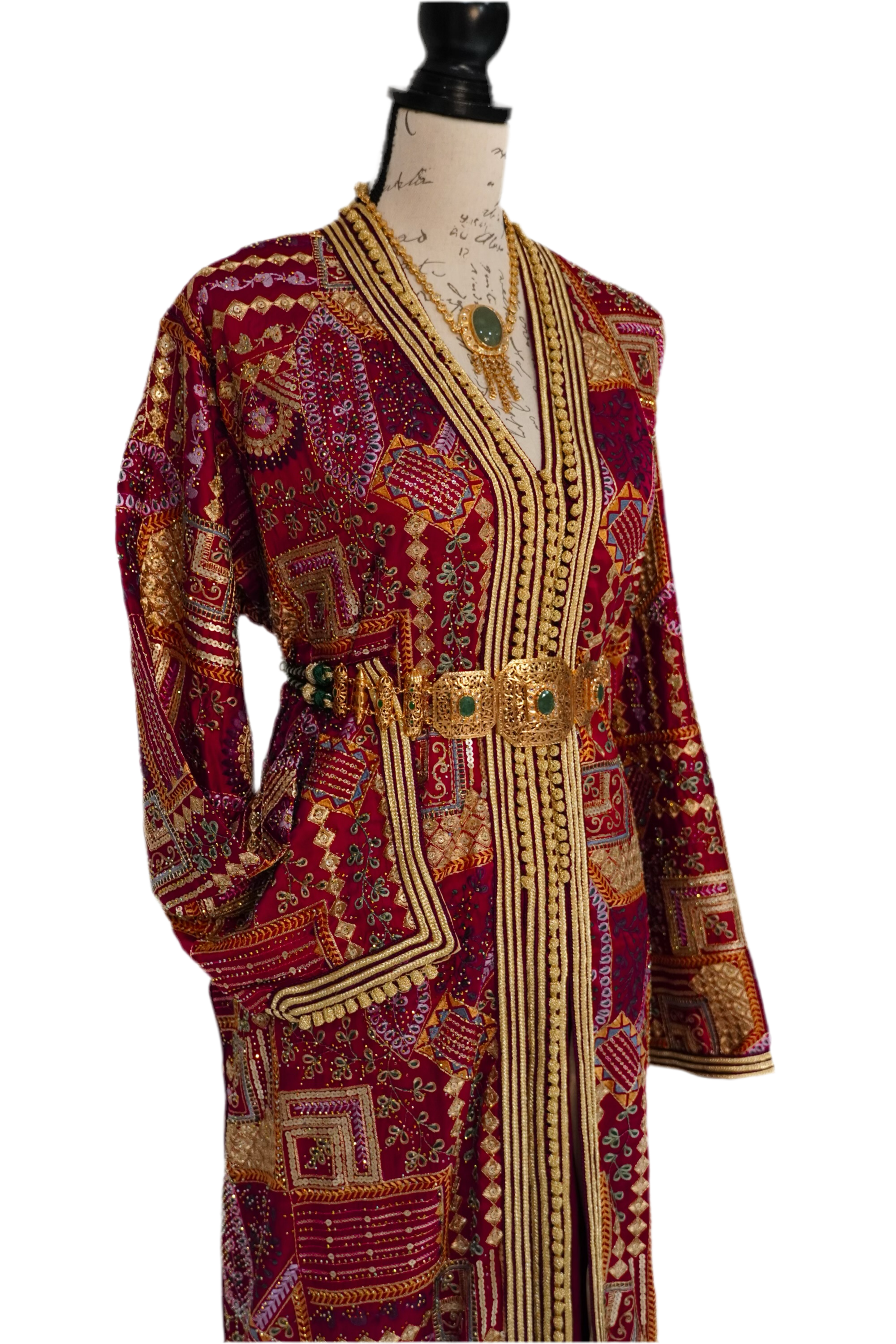 Regal Burgundy Caftan