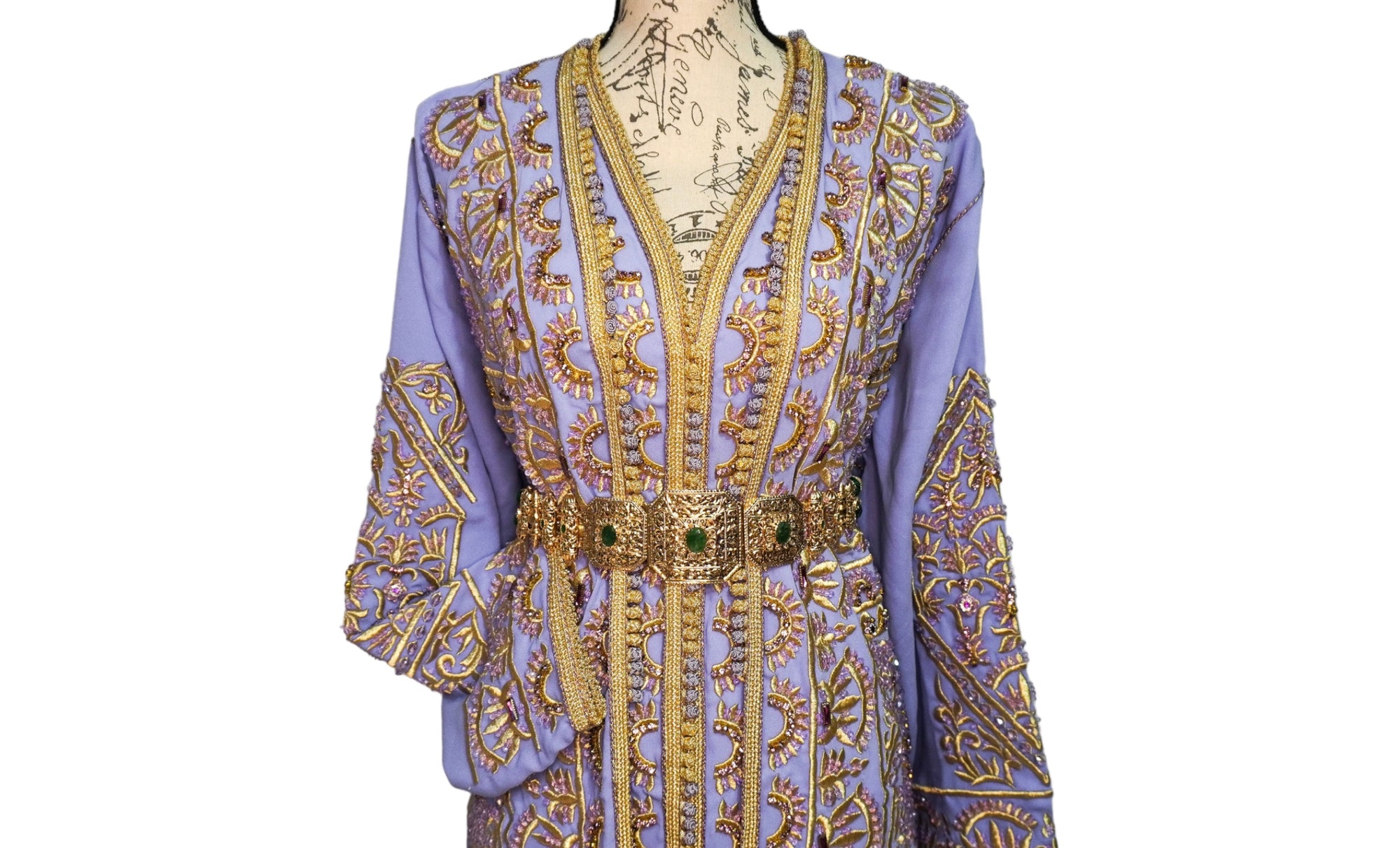 RENTAL- Lavender Embroidered Caftan