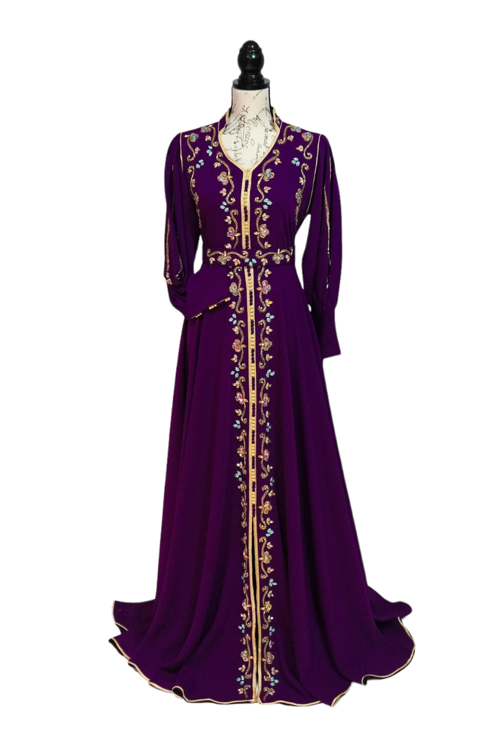 Purple Beaded Caftan