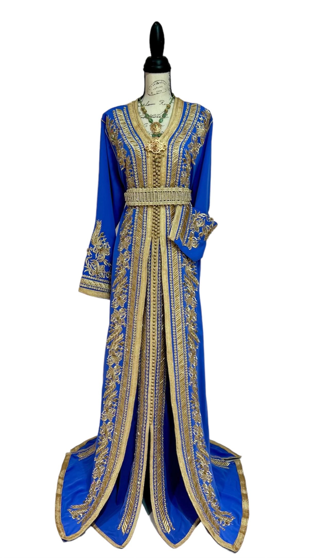 Plus-Size Cornflower Majesty Caftan