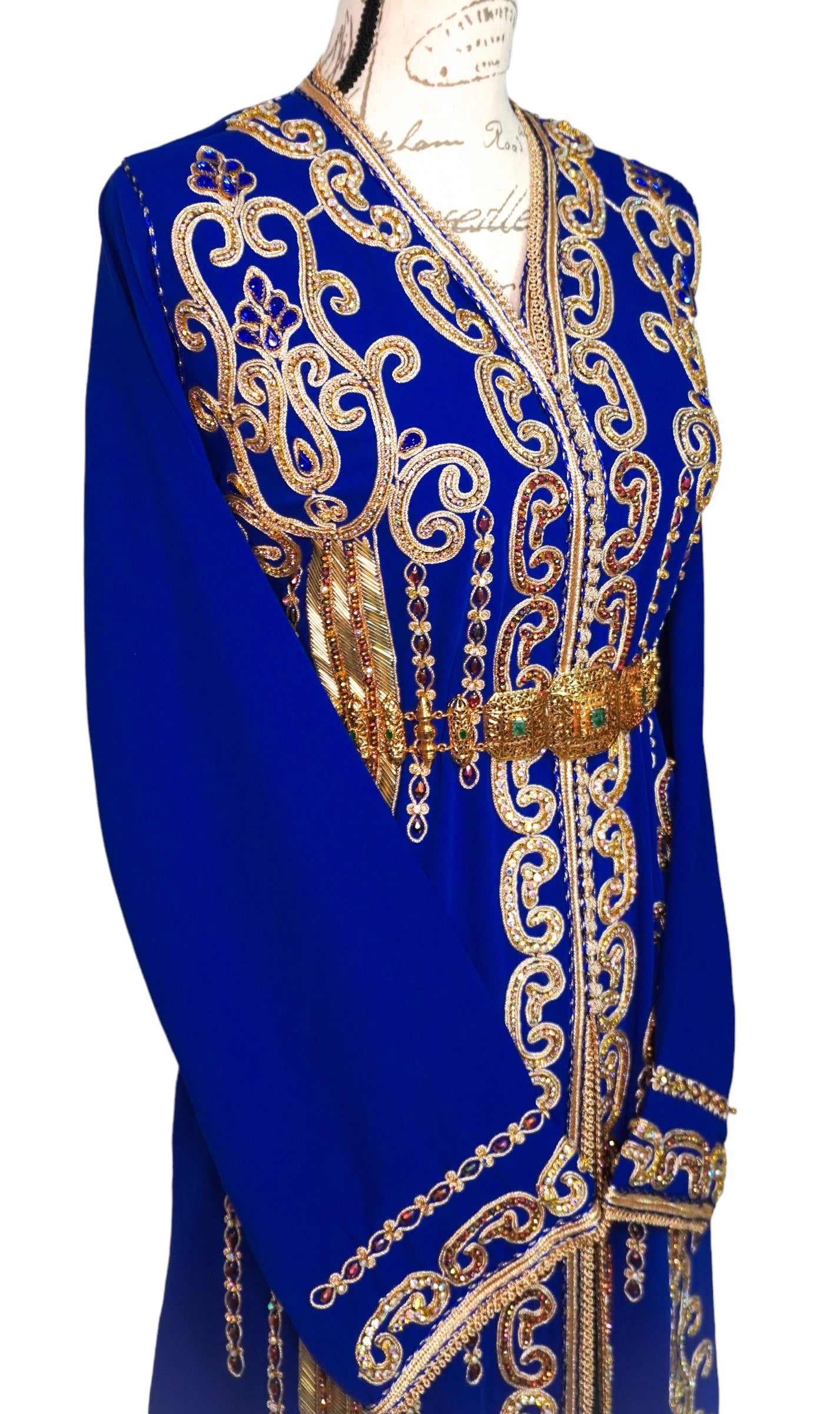 Two Piece Royal Blue Caftan